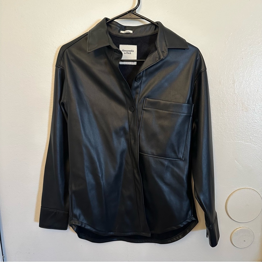 Abercrombie & Fitch Faux Leather Shacket